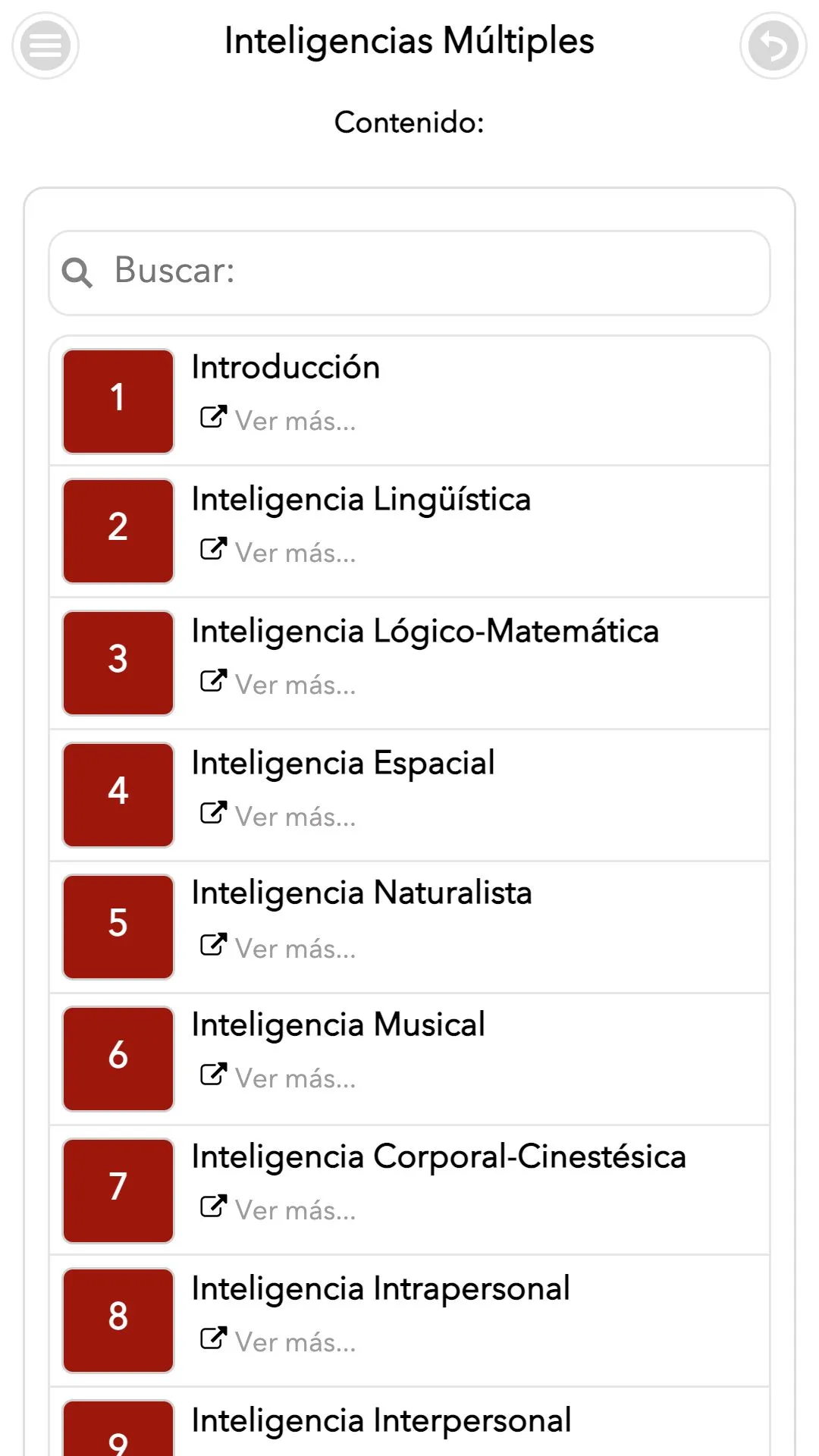 Inteligencias Múltiples | Indus Appstore | Screenshot