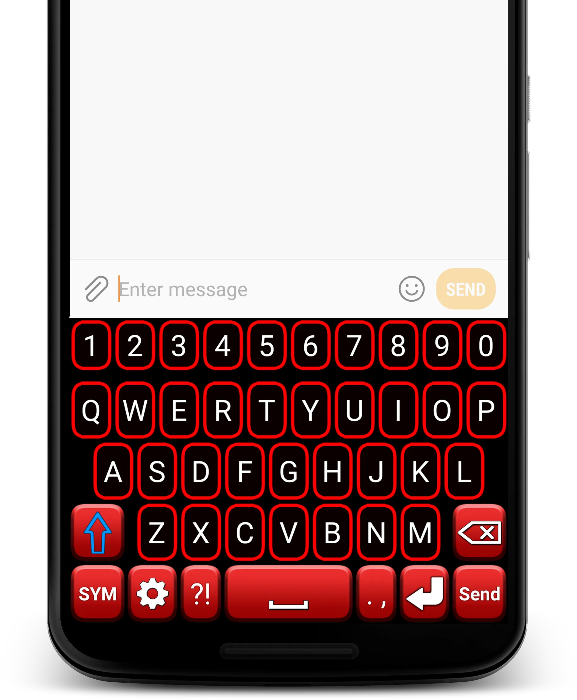 Red Neon Keyboard | Indus Appstore | Screenshot