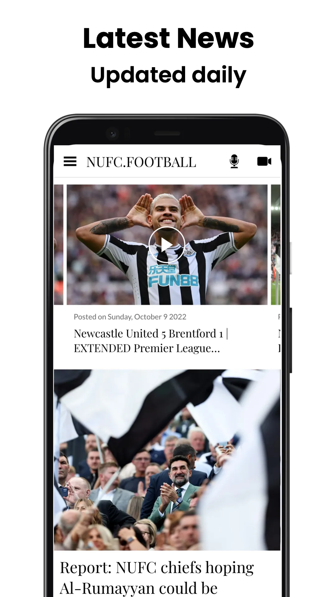 NUFC FANS APP Newcastle United | Indus Appstore | Screenshot