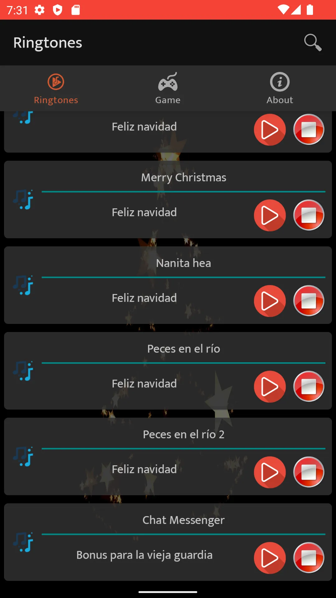 Christmas RingTone, for calls | Indus Appstore | Screenshot