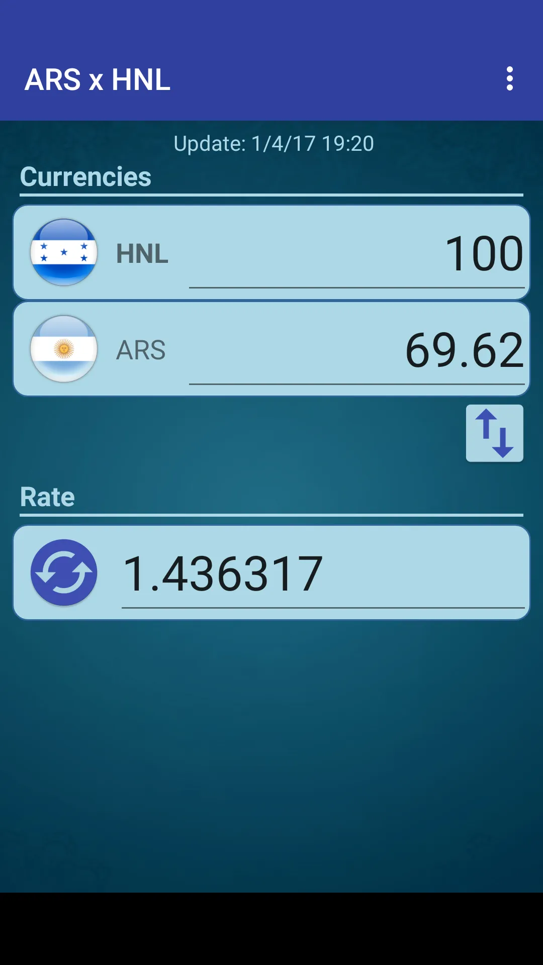 Arg. Peso x Honduran Lempira | Indus Appstore | Screenshot