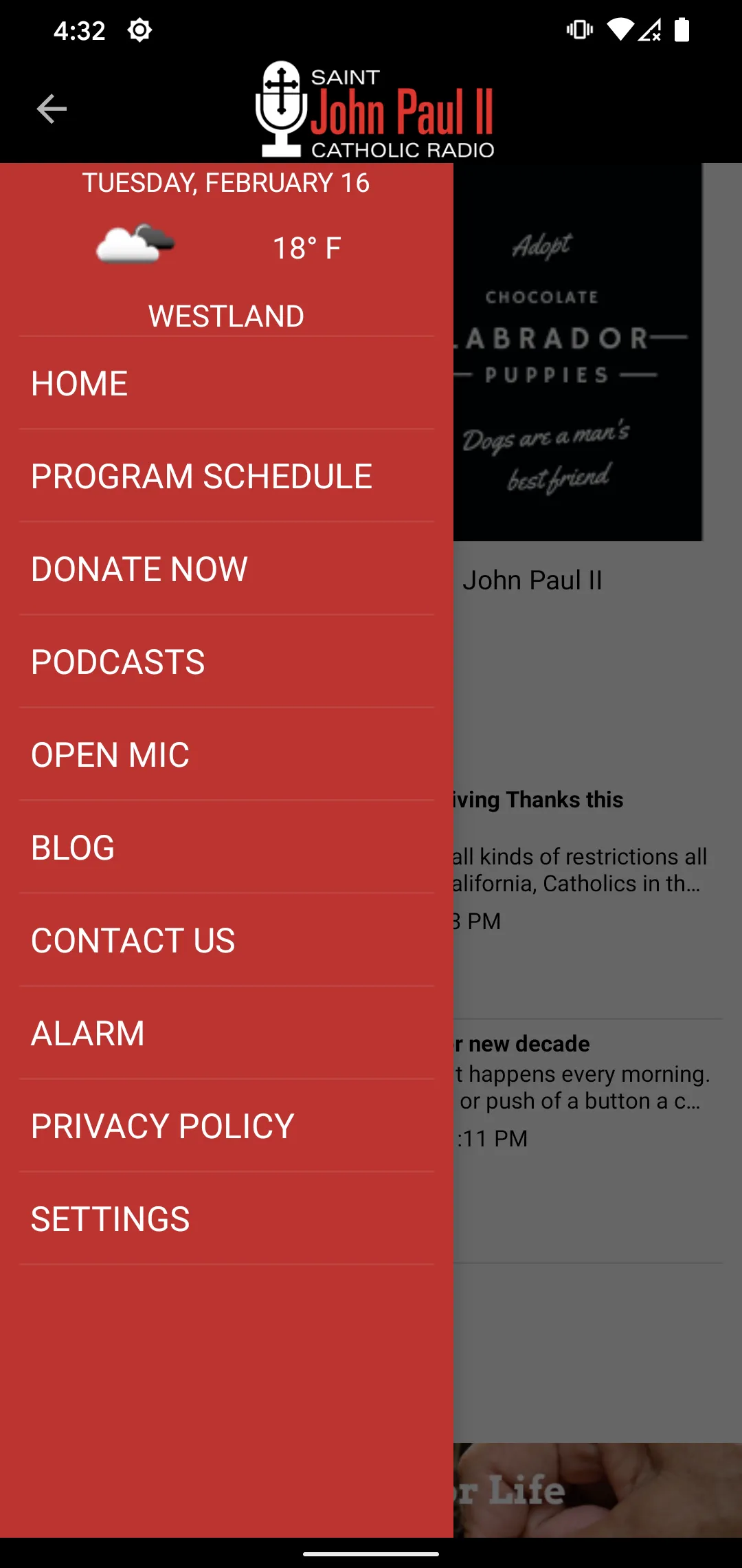 JP2 Catholic Radio | Indus Appstore | Screenshot