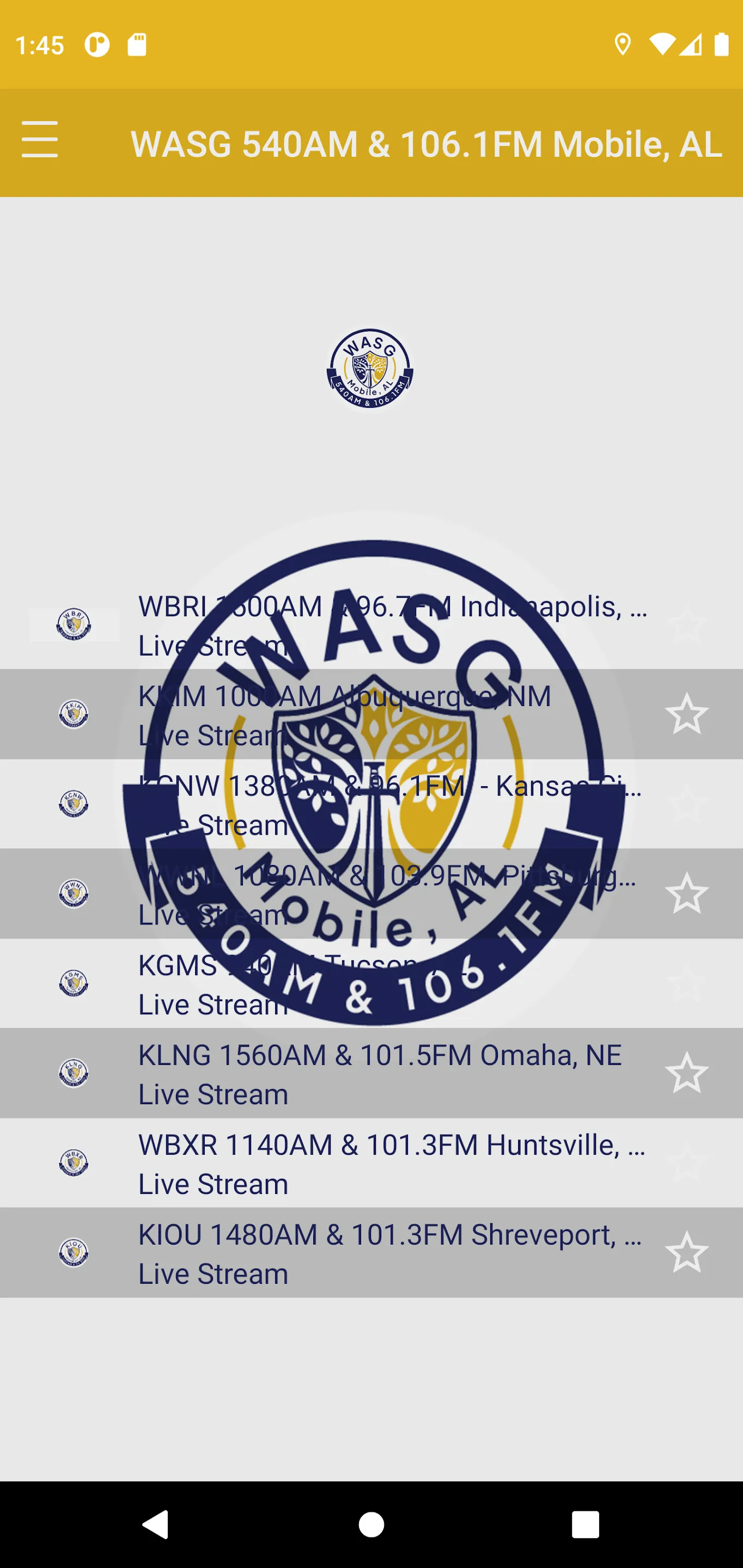 WASG AM540 & FM106.1 Radio | Indus Appstore | Screenshot