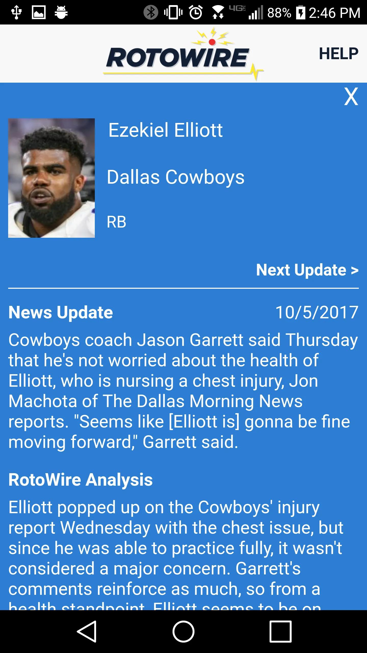 RotoWire News Center | Indus Appstore | Screenshot