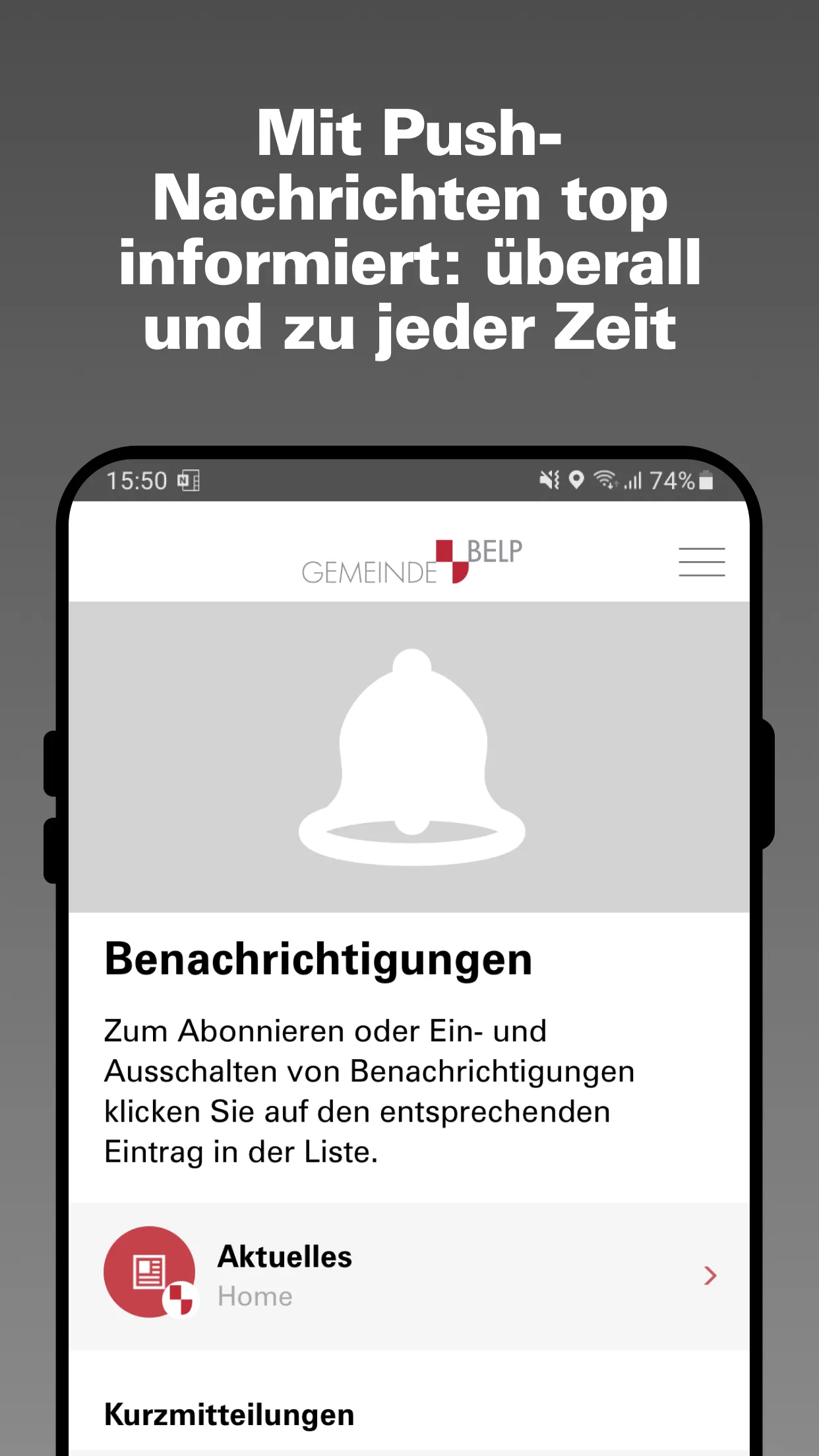 Gemeinde Belp | Indus Appstore | Screenshot