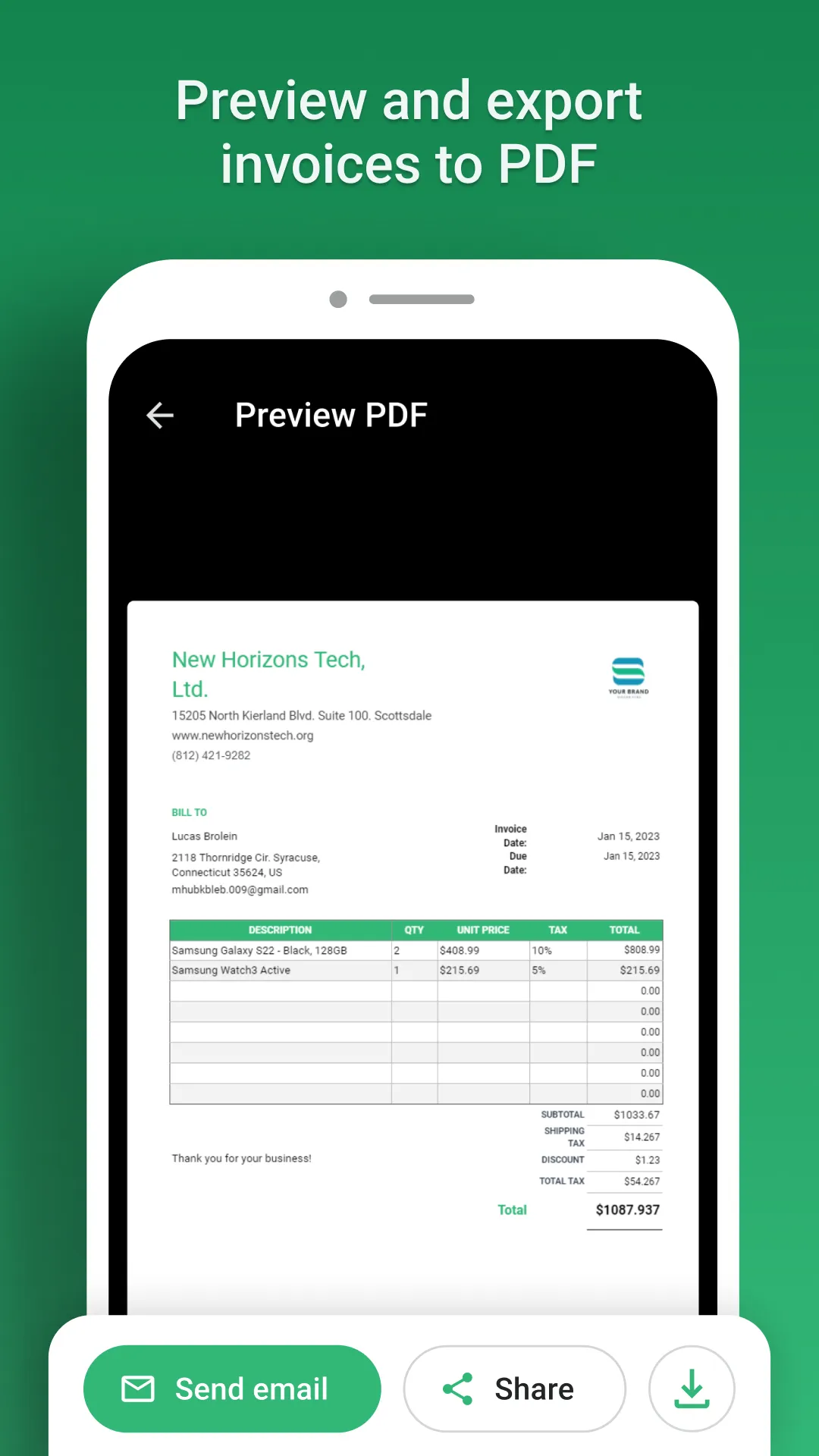 Invoice & Receipt Maker | Indus Appstore | Screenshot