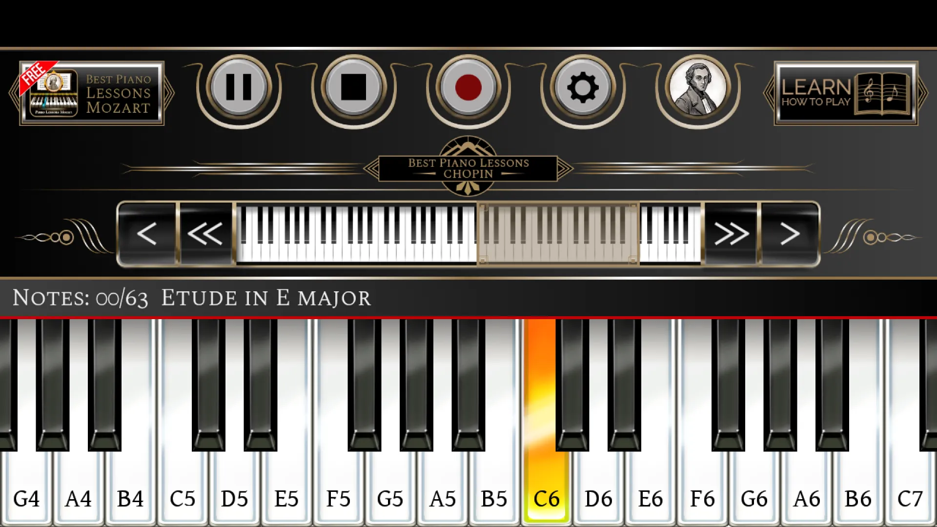 Piano Lessons Chopin | Indus Appstore | Screenshot