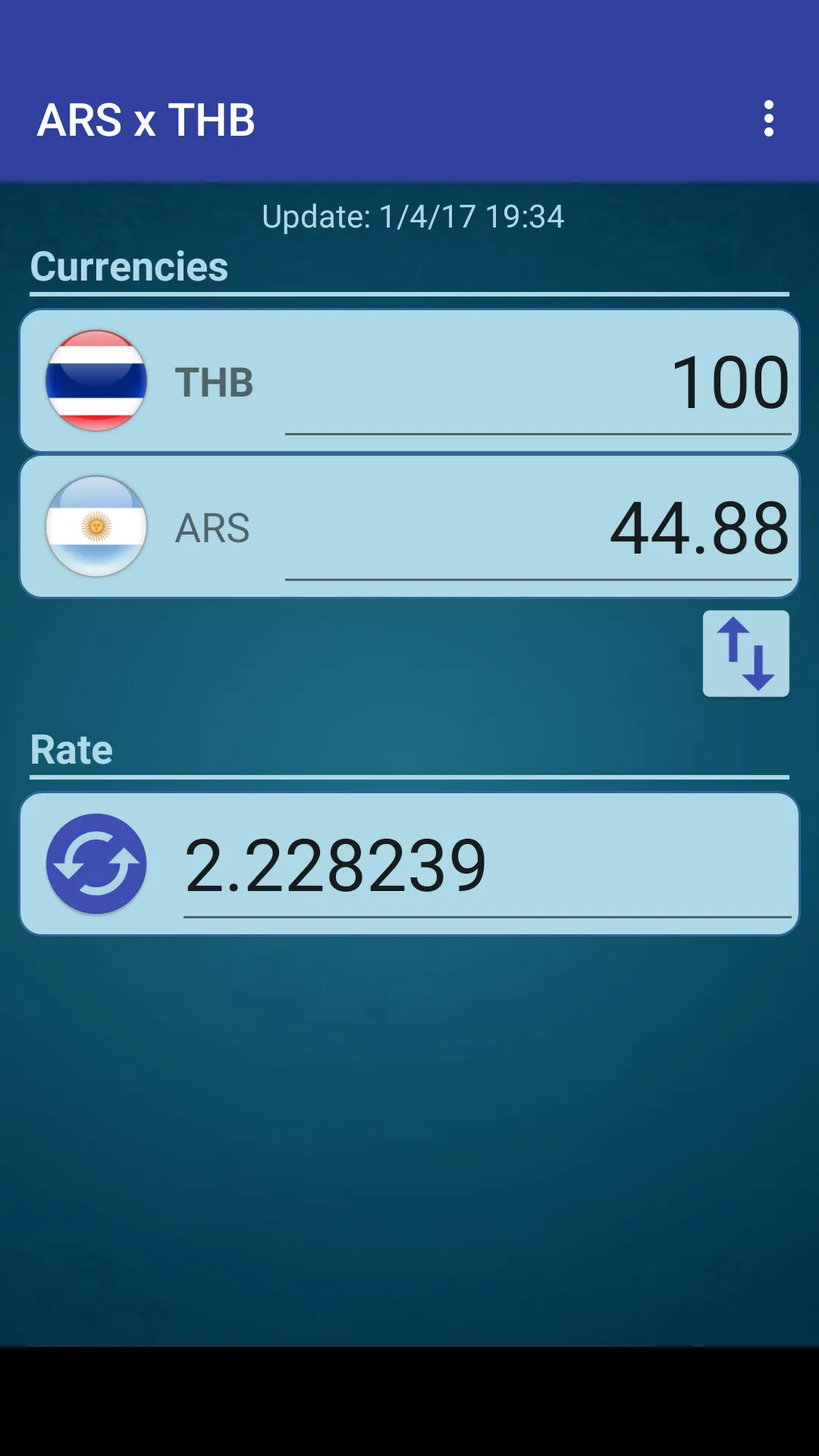 Argentine Peso x Thai Baht | Indus Appstore | Screenshot