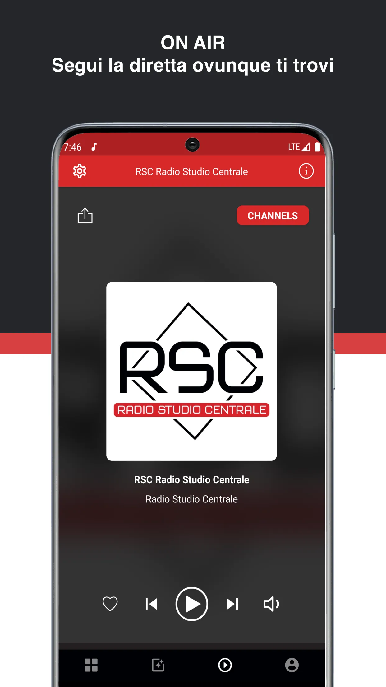 R.S.C. Radio Studio Centrale | Indus Appstore | Screenshot