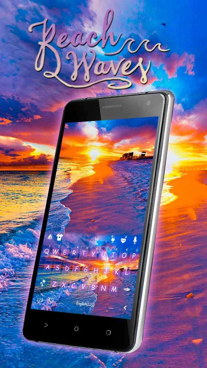 Romantic Colorful Beach Keyboa | Indus Appstore | Screenshot