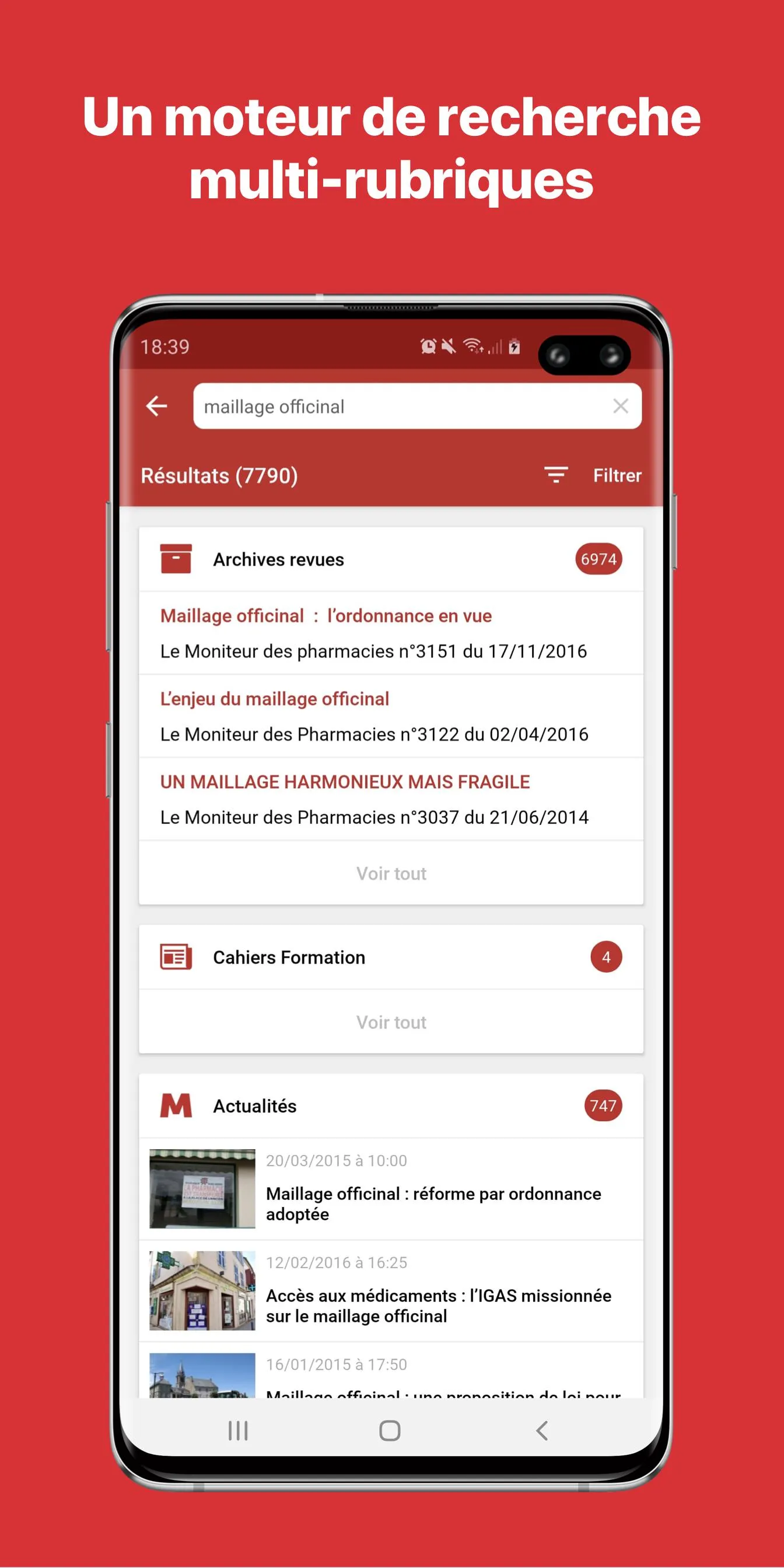 Le Moniteur des pharmacies.fr | Indus Appstore | Screenshot