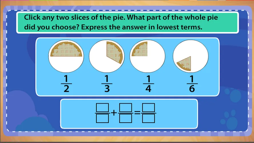 Adding Dissimilar Fractions | Indus Appstore | Screenshot