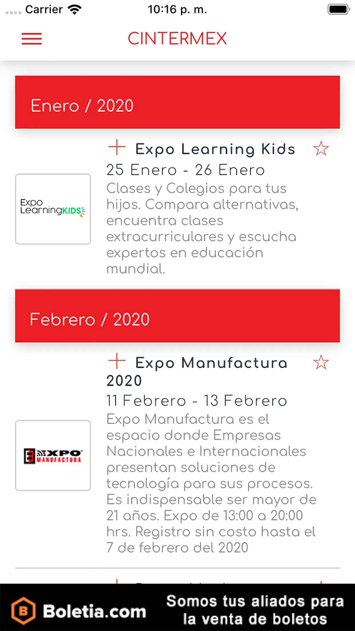 Events in Cintermex | Indus Appstore | Screenshot