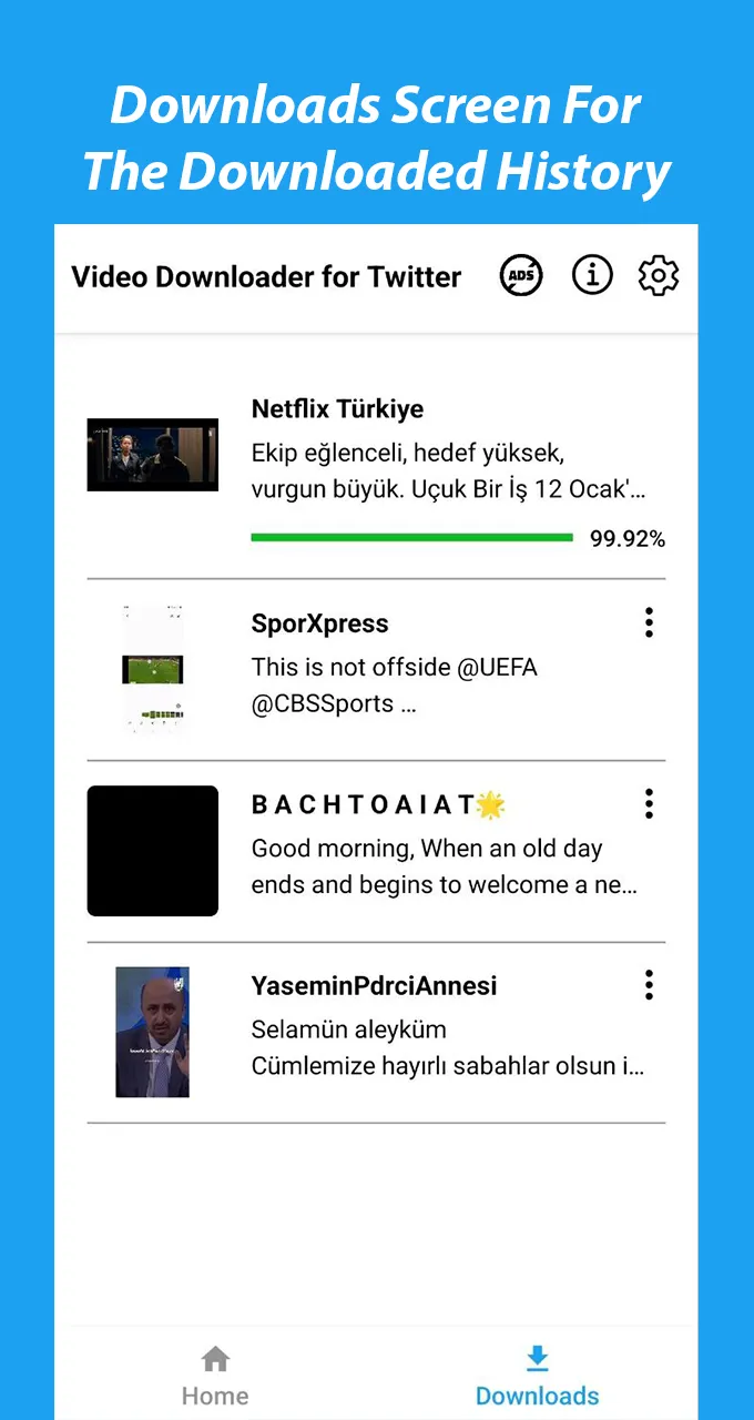 Video Downloader For Twitter | Indus Appstore | Screenshot