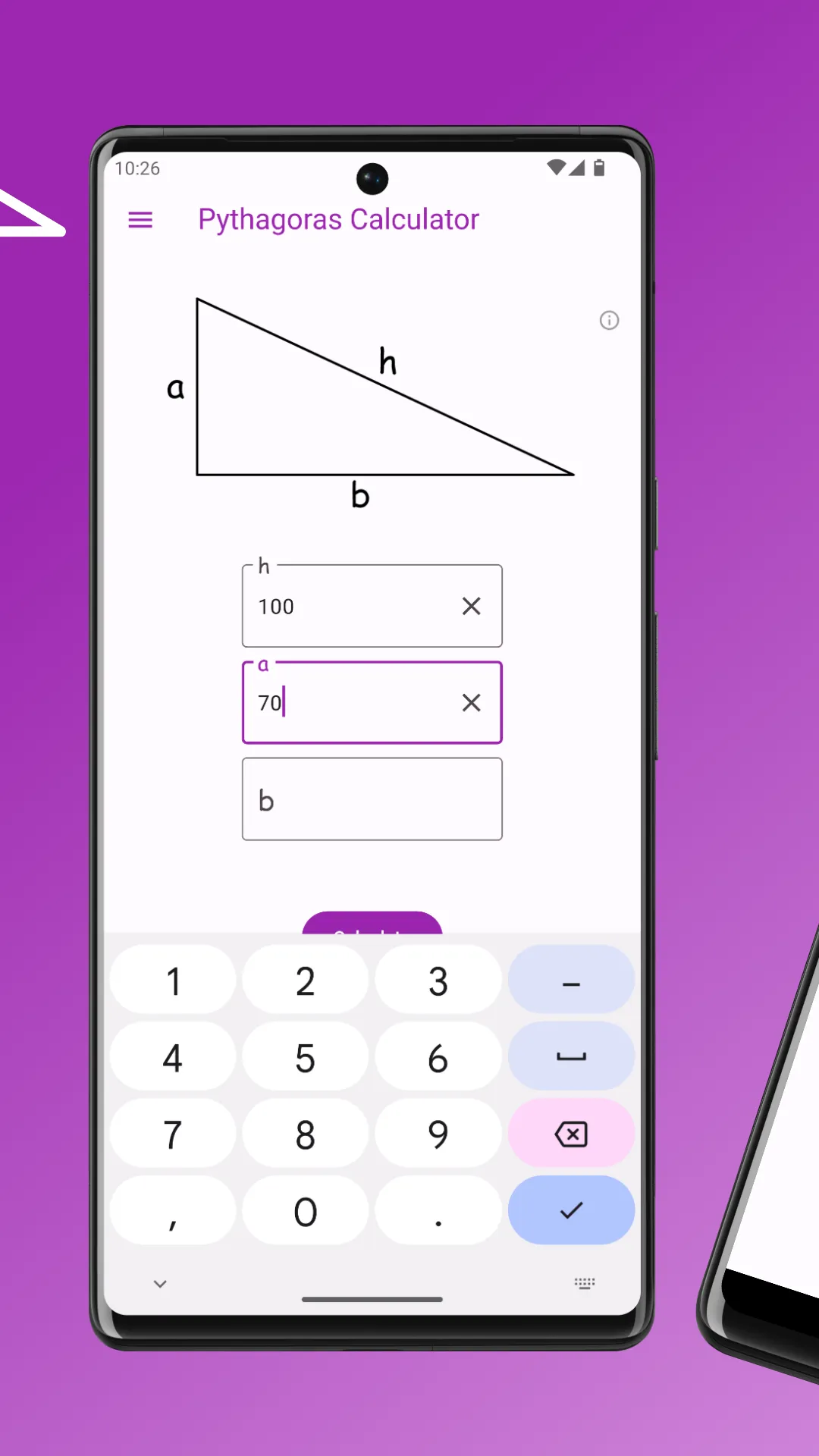 Pythagorean Calculator | Indus Appstore | Screenshot