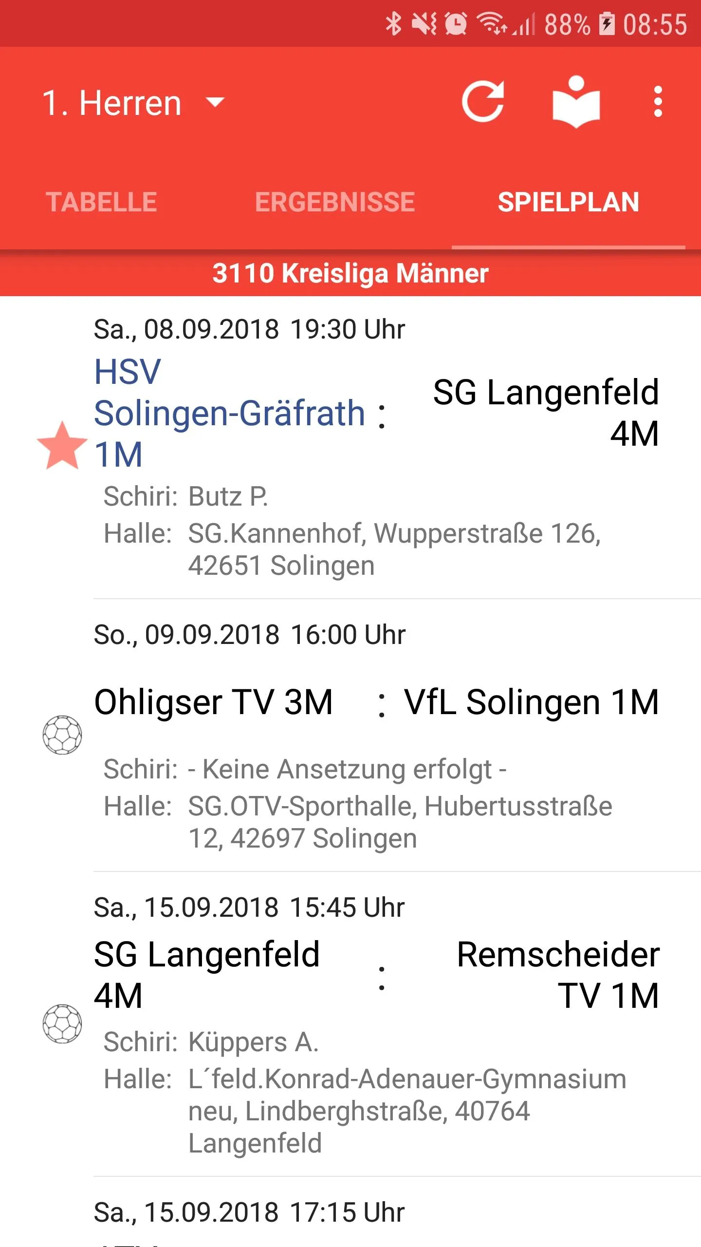 HSV Solingen-Gräfrath | Indus Appstore | Screenshot