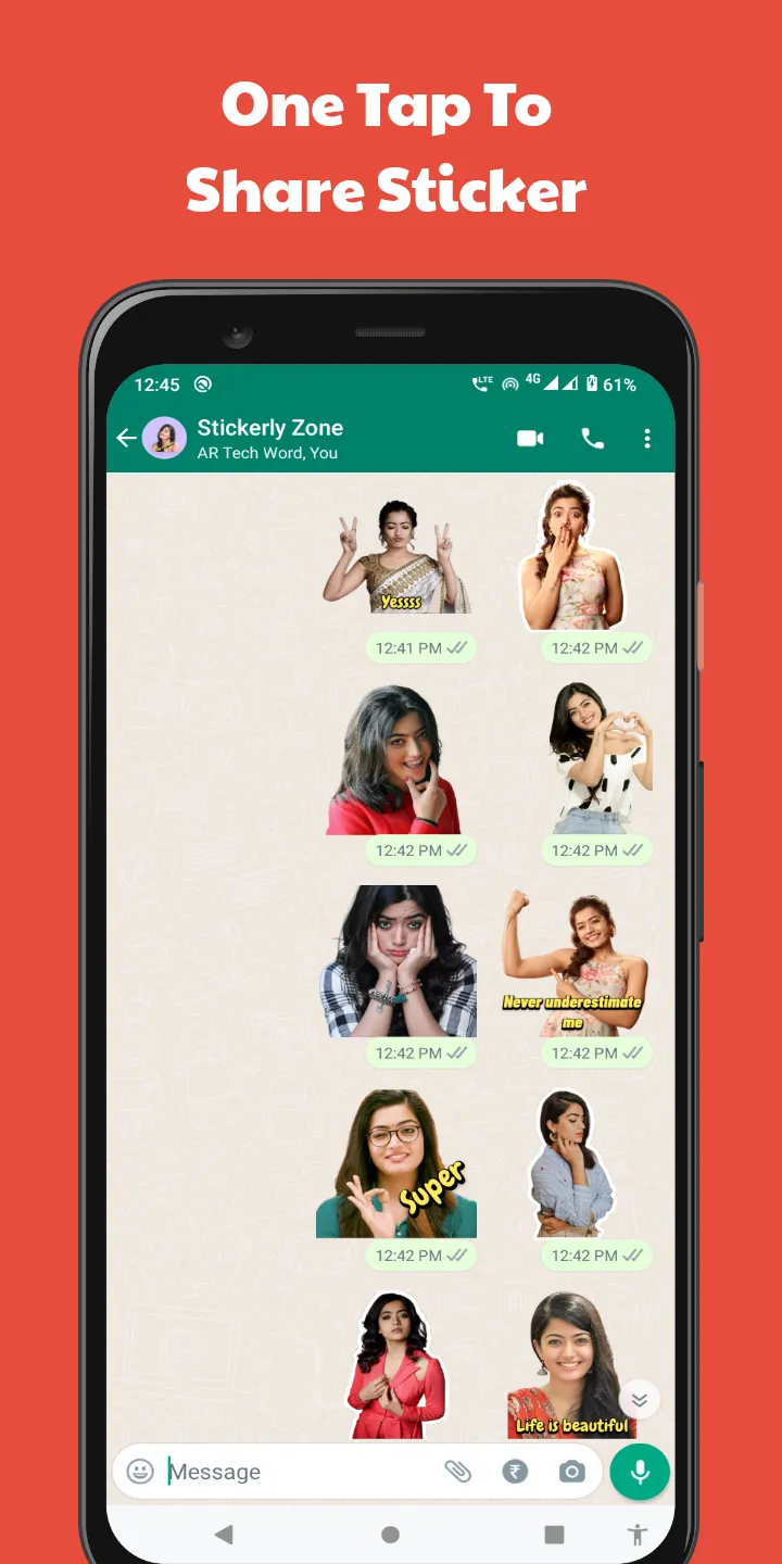 Rashmika Mandanna - WASticker | Indus Appstore | Screenshot