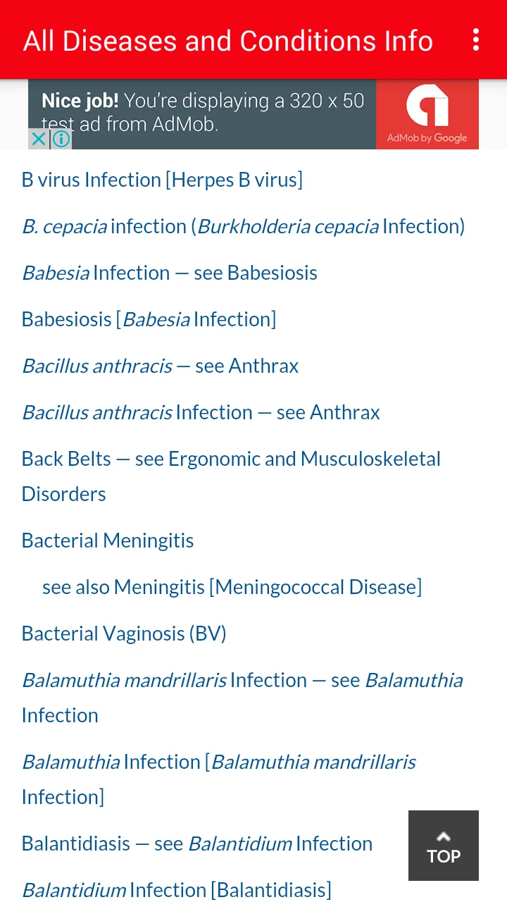 All Diseases & Conditions Info | Indus Appstore | Screenshot