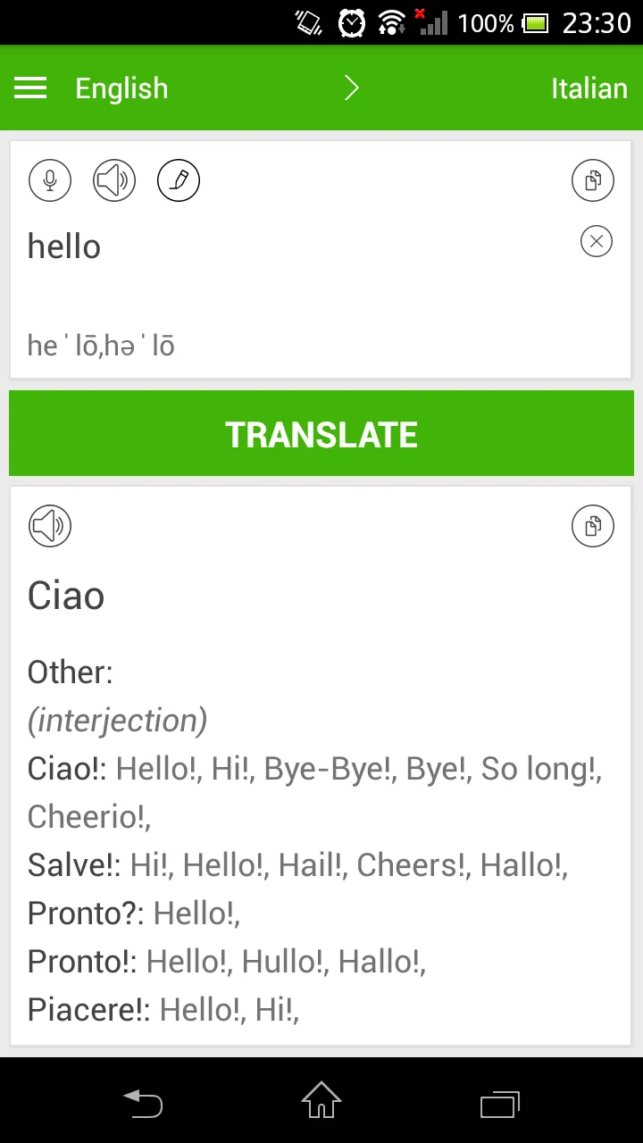 Italian English Translator | Indus Appstore | Screenshot