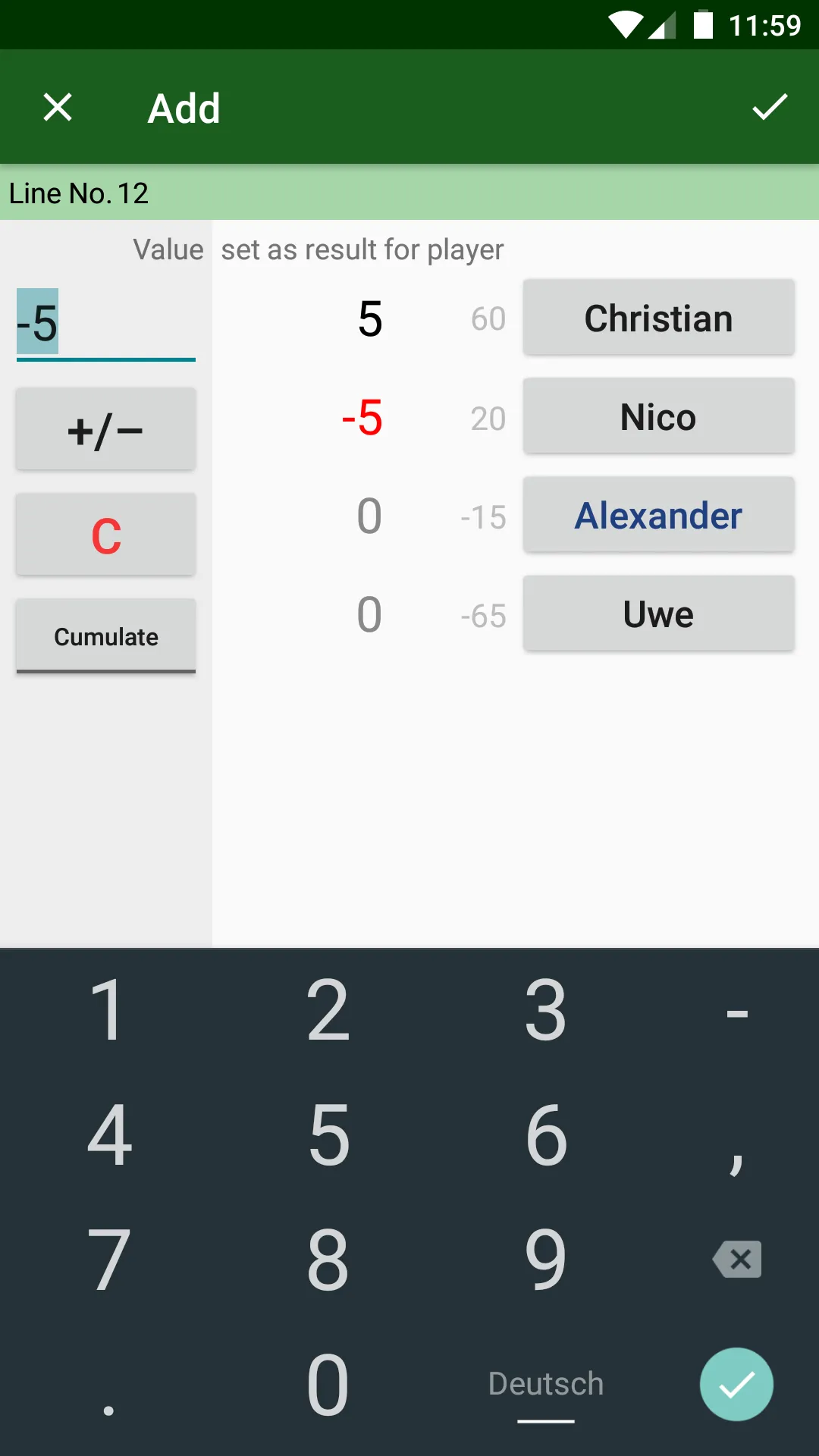 Simple Score Sheet | Indus Appstore | Screenshot