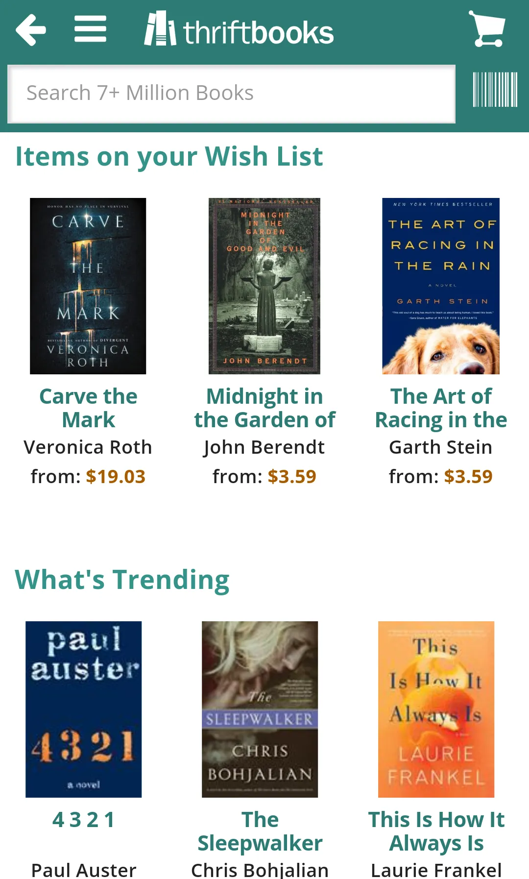 ThriftBooks: New & Used Books | Indus Appstore | Screenshot