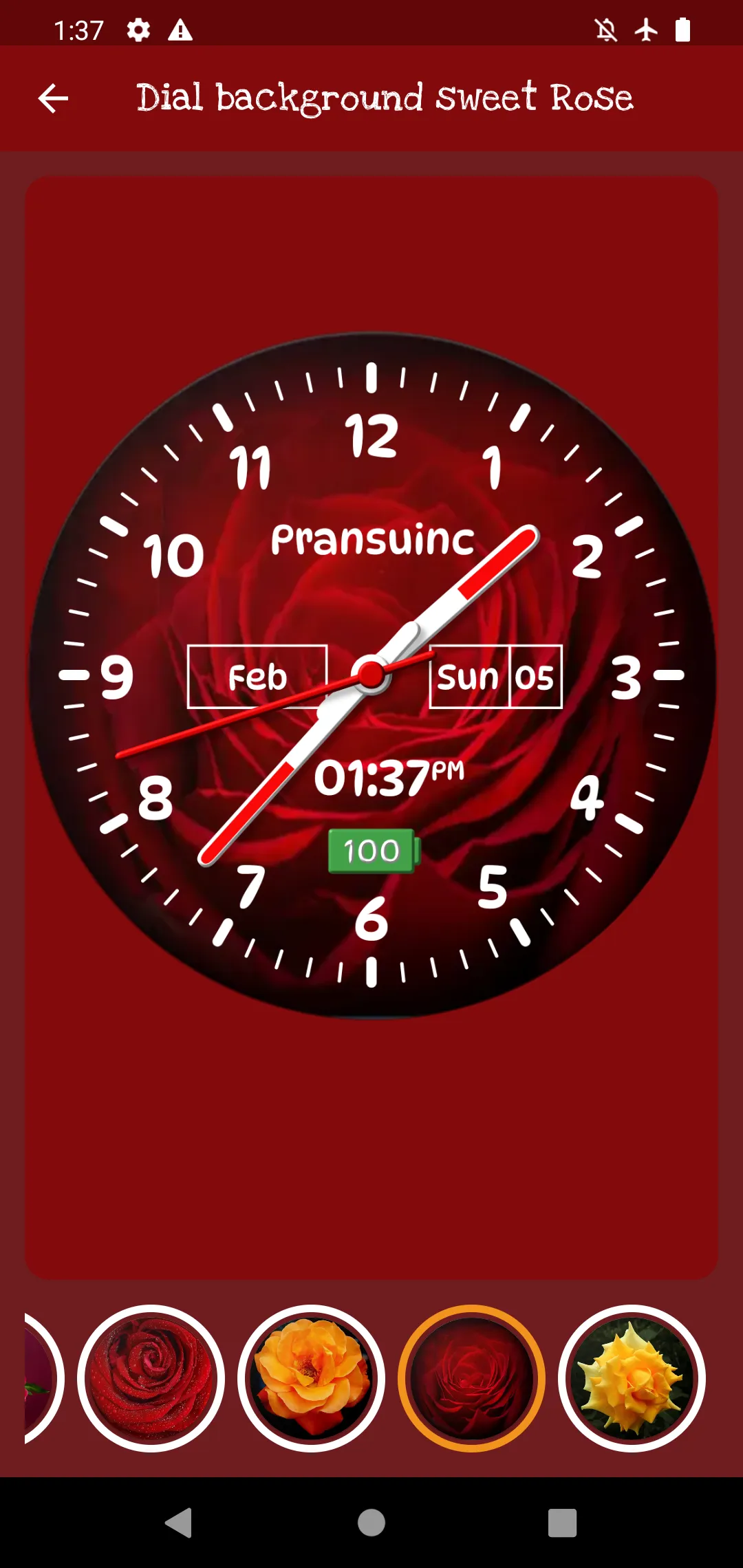 Rose clock live wallpaper | Indus Appstore | Screenshot