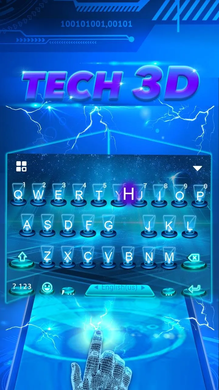 Tech 3D Keyboard Background | Indus Appstore | Screenshot