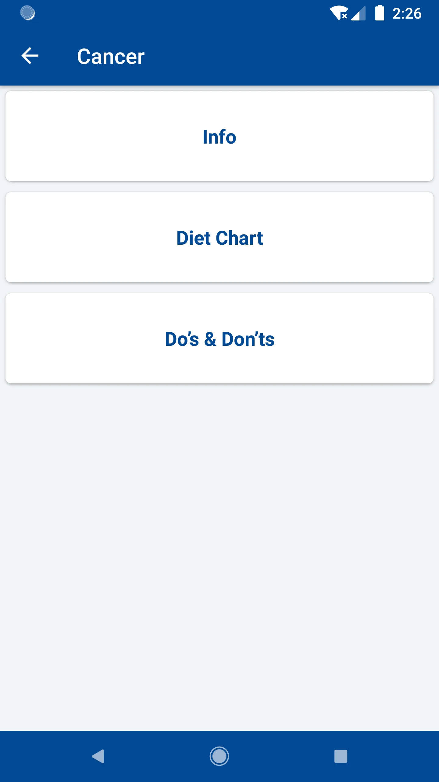 My Diet Chart - Diseases | Indus Appstore | Screenshot