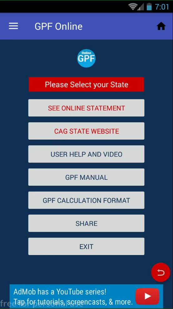 GPF Online Statement | Indus Appstore | Screenshot