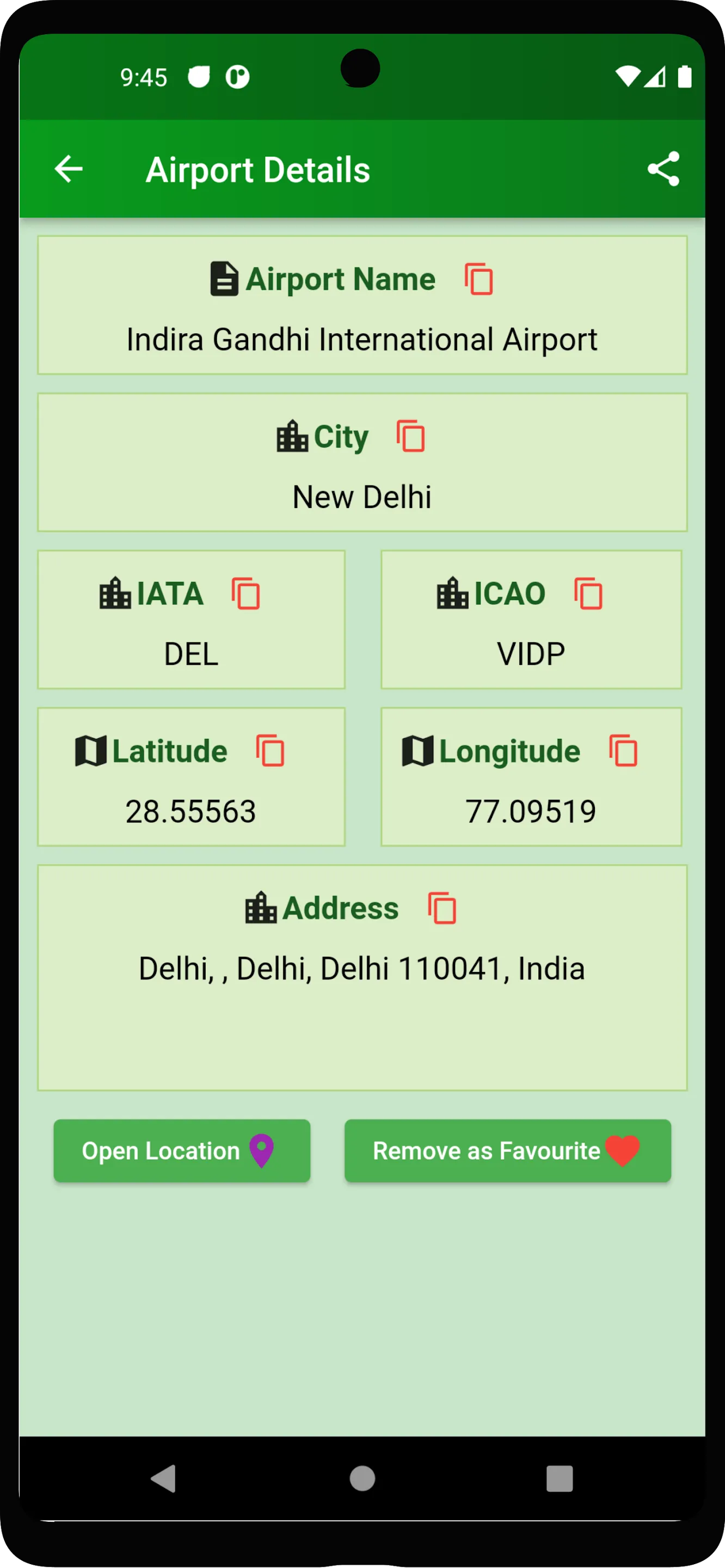 Airport DB- ICAO/IATA Codes | Indus Appstore | Screenshot