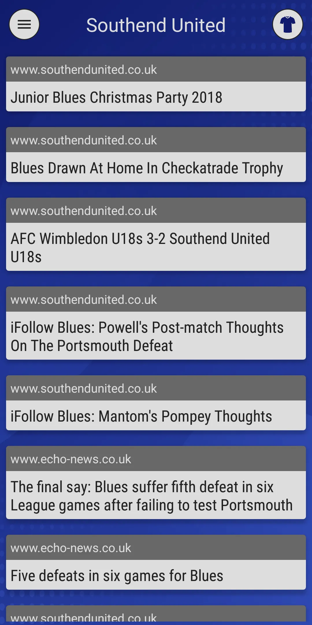 Southend United Fan App | Indus Appstore | Screenshot