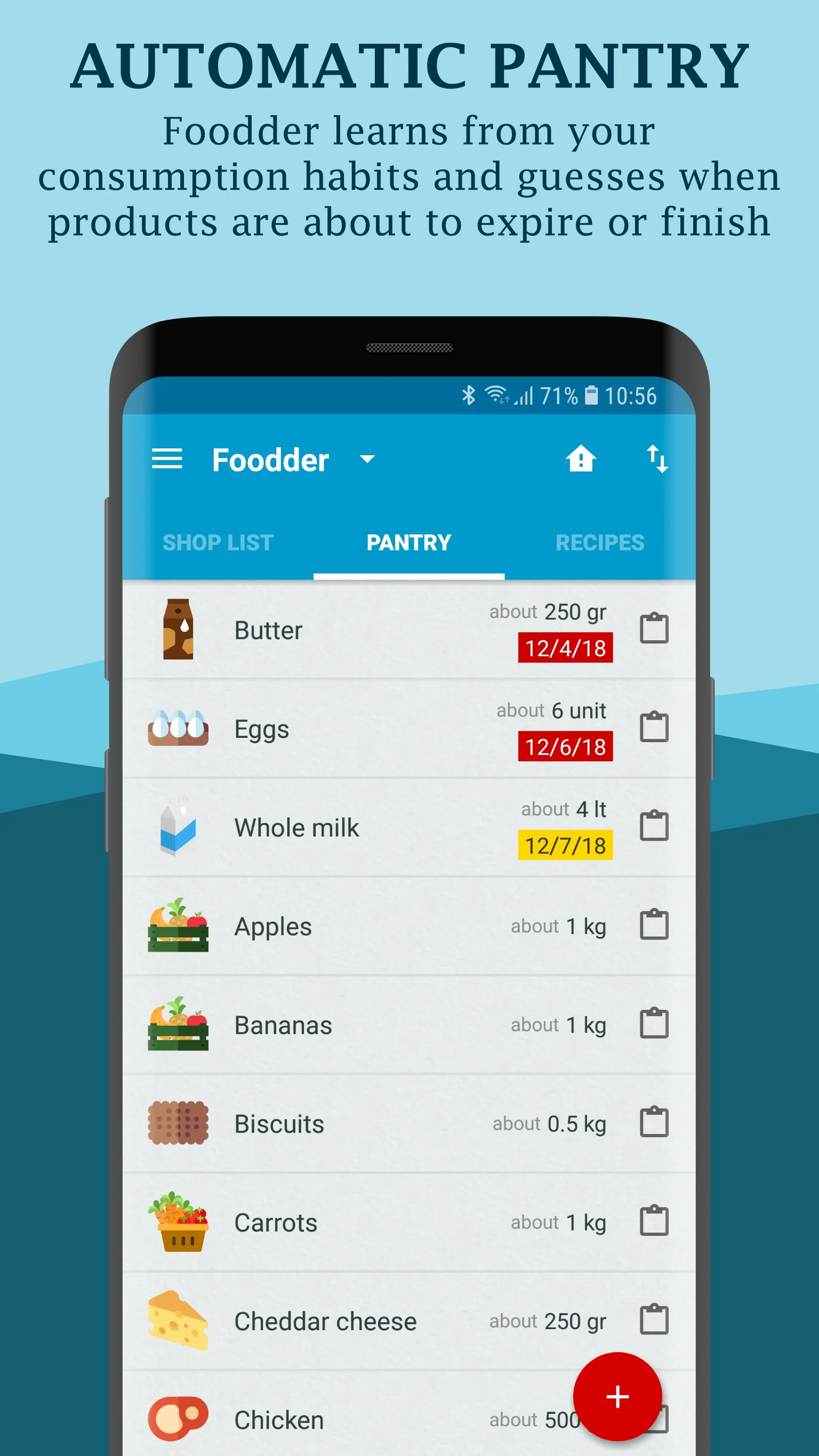 Foodder - shopping list & more | Indus Appstore | Screenshot