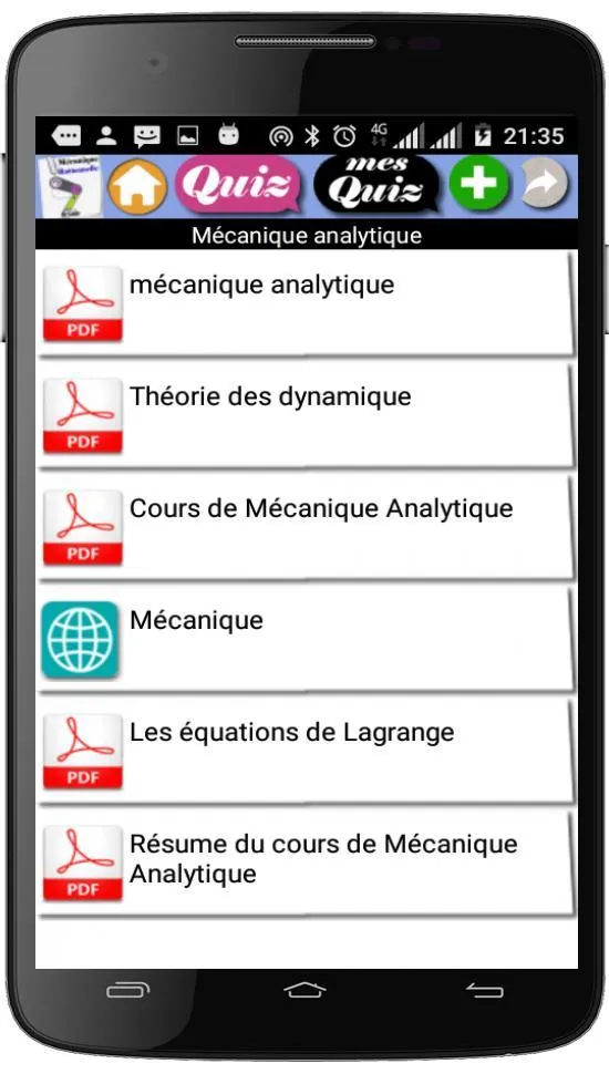 Cours de Mécanique Rationnelle | Indus Appstore | Screenshot