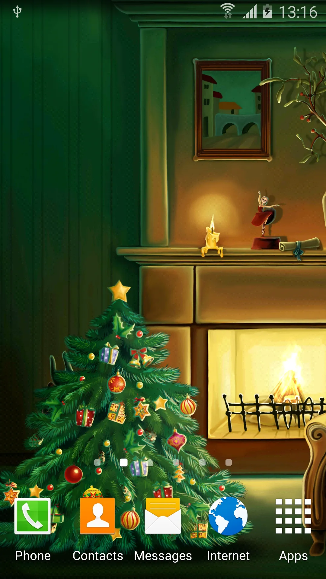 Christmas Fireplace Wallpaper | Indus Appstore | Screenshot