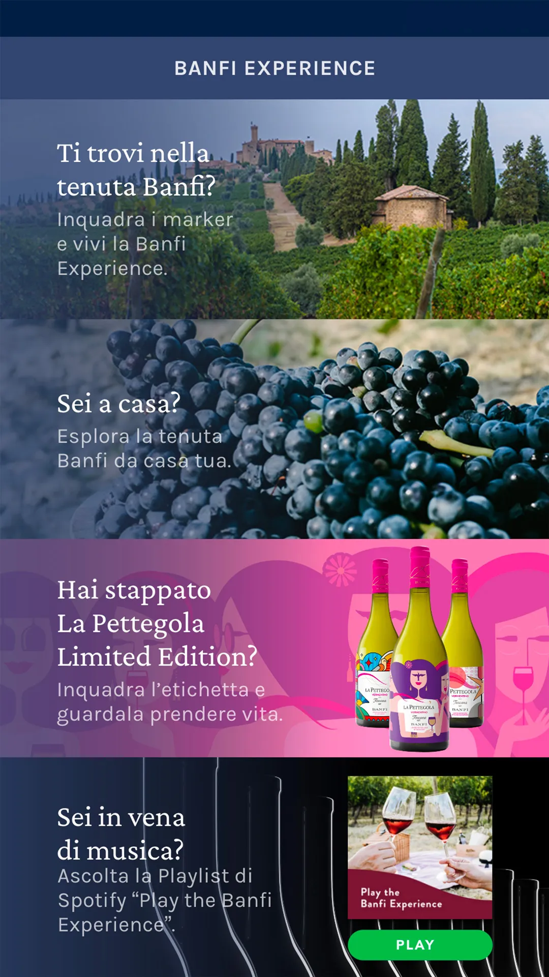 Banfi Experience | Indus Appstore | Screenshot