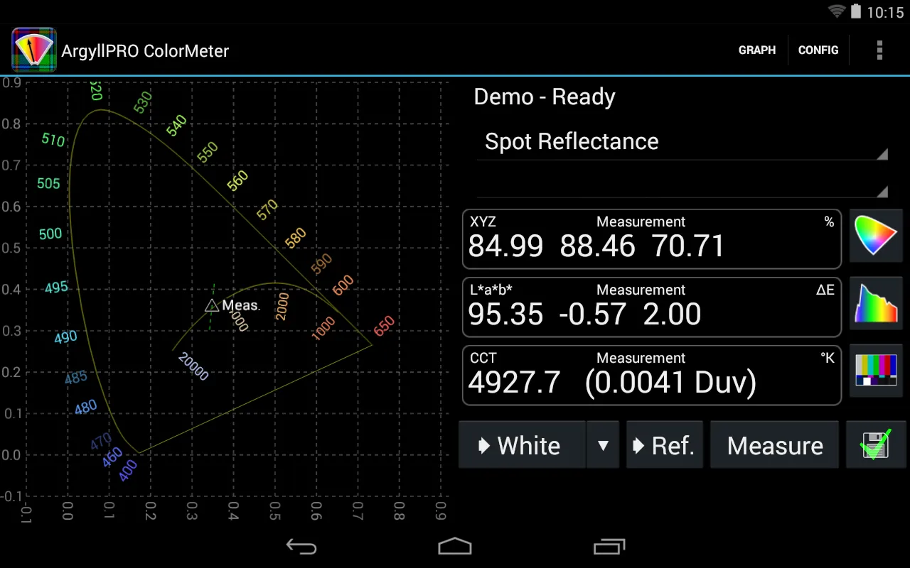 ArgyllPRO ColorMeterDemo | Indus Appstore | Screenshot