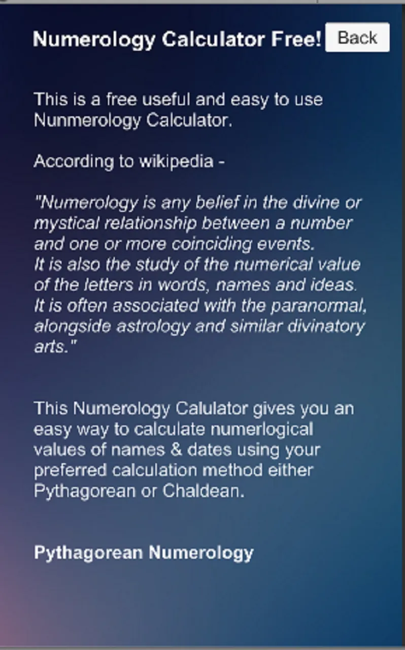 Numerology Calculator | Indus Appstore | Screenshot