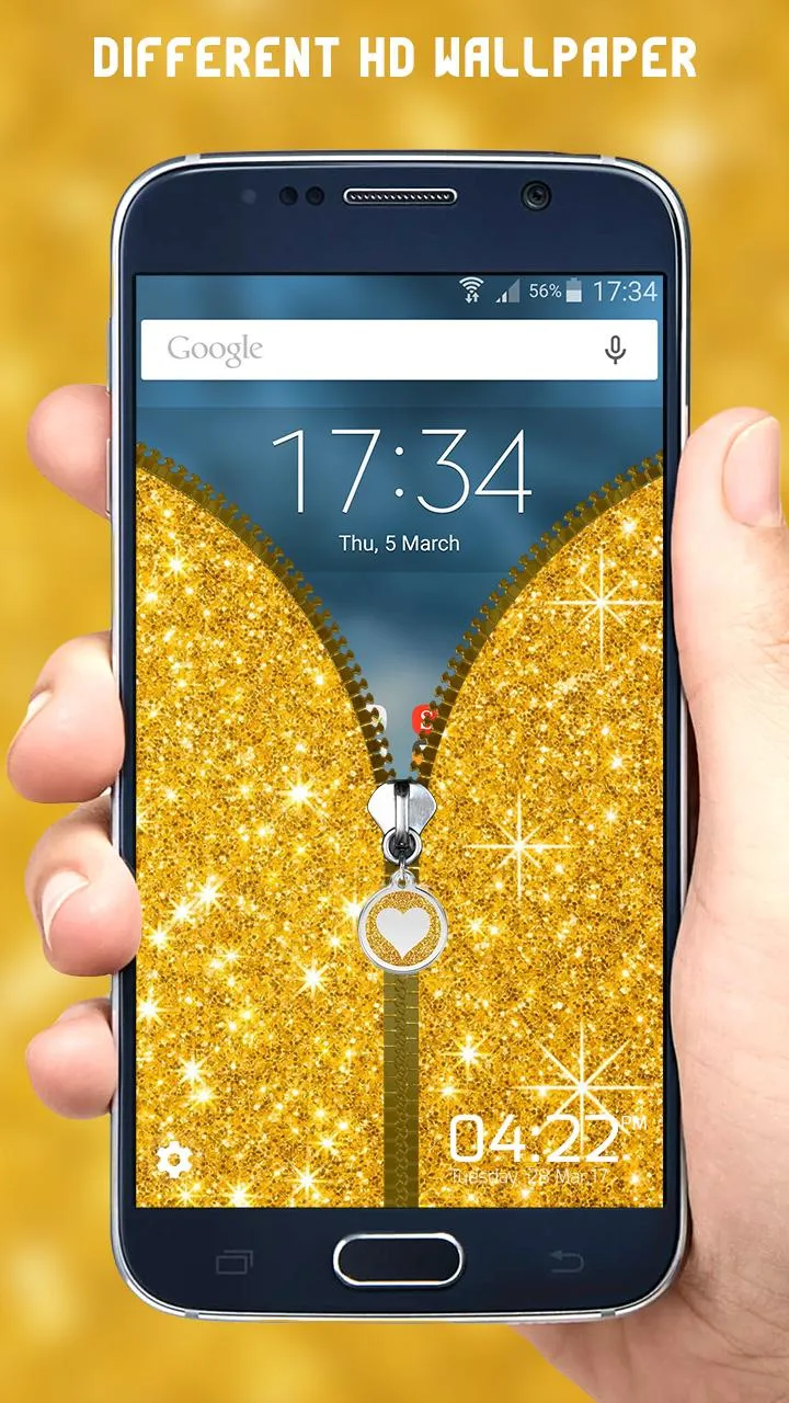 Glitter Zipper Lock Screen | Indus Appstore | Screenshot