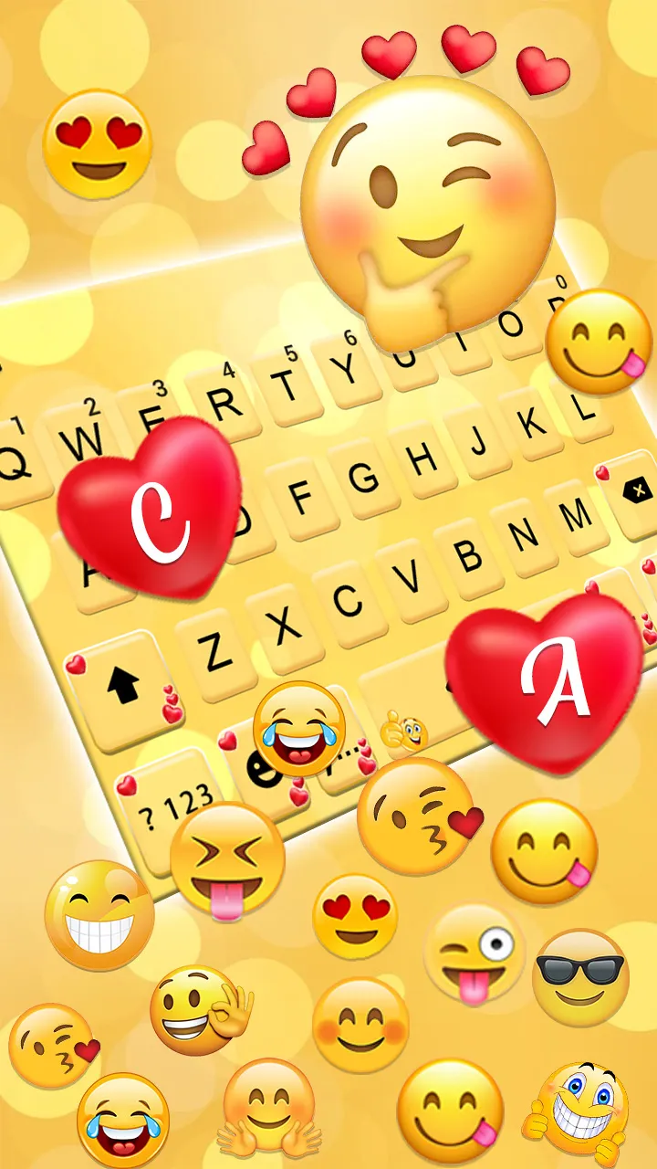 Love Emoji Gravity Keyboard Ba | Indus Appstore | Screenshot