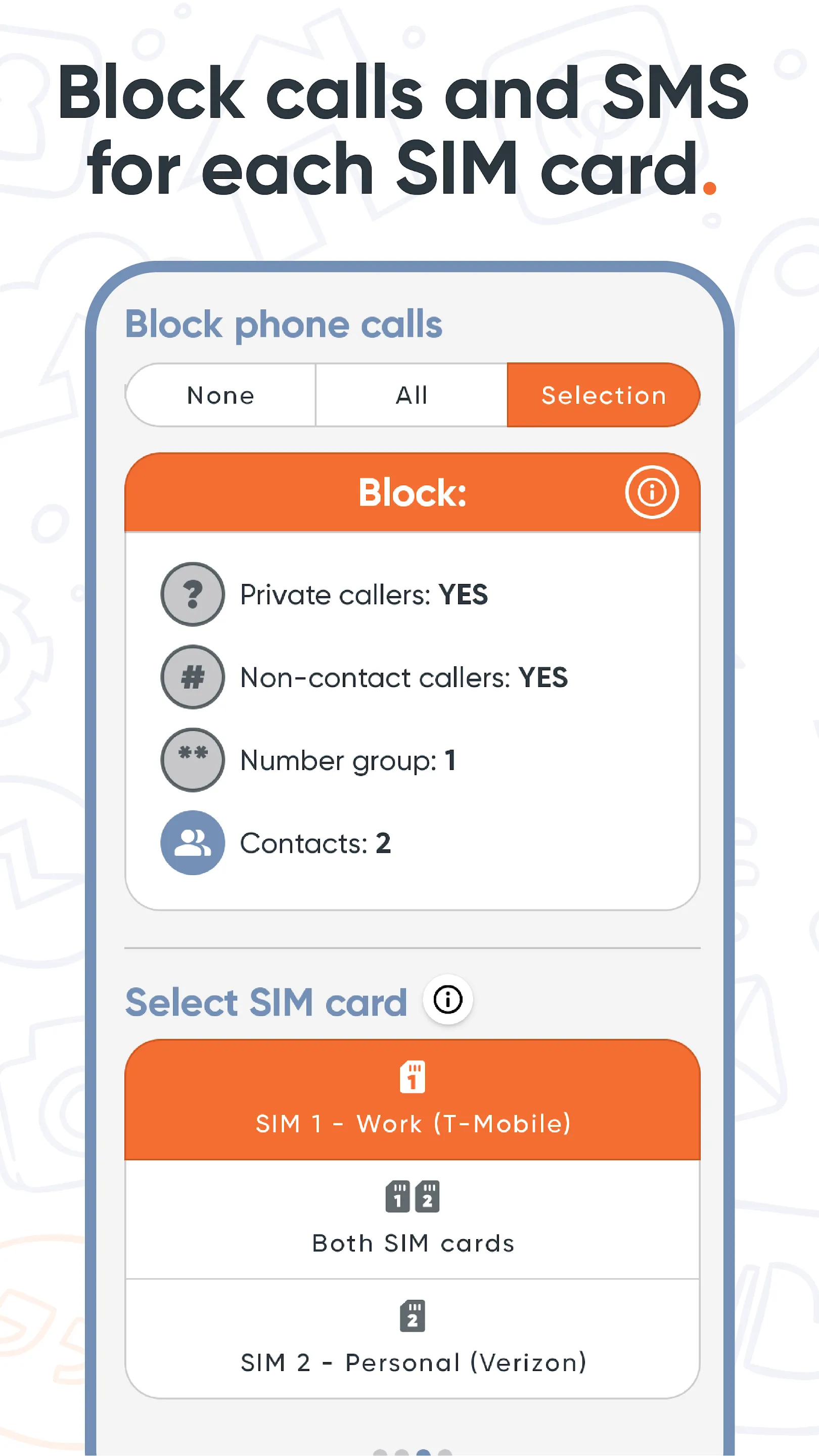 Dual SIM Call blocker - Hush | Indus Appstore | Screenshot