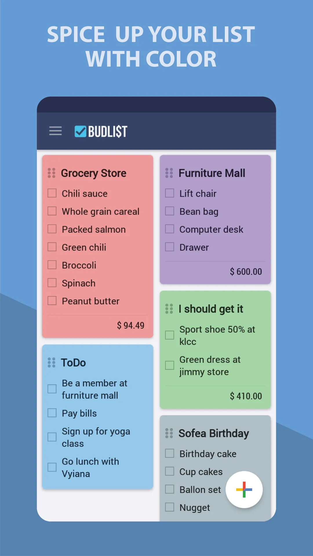 Grocery Shopping List -BudList | Indus Appstore | Screenshot