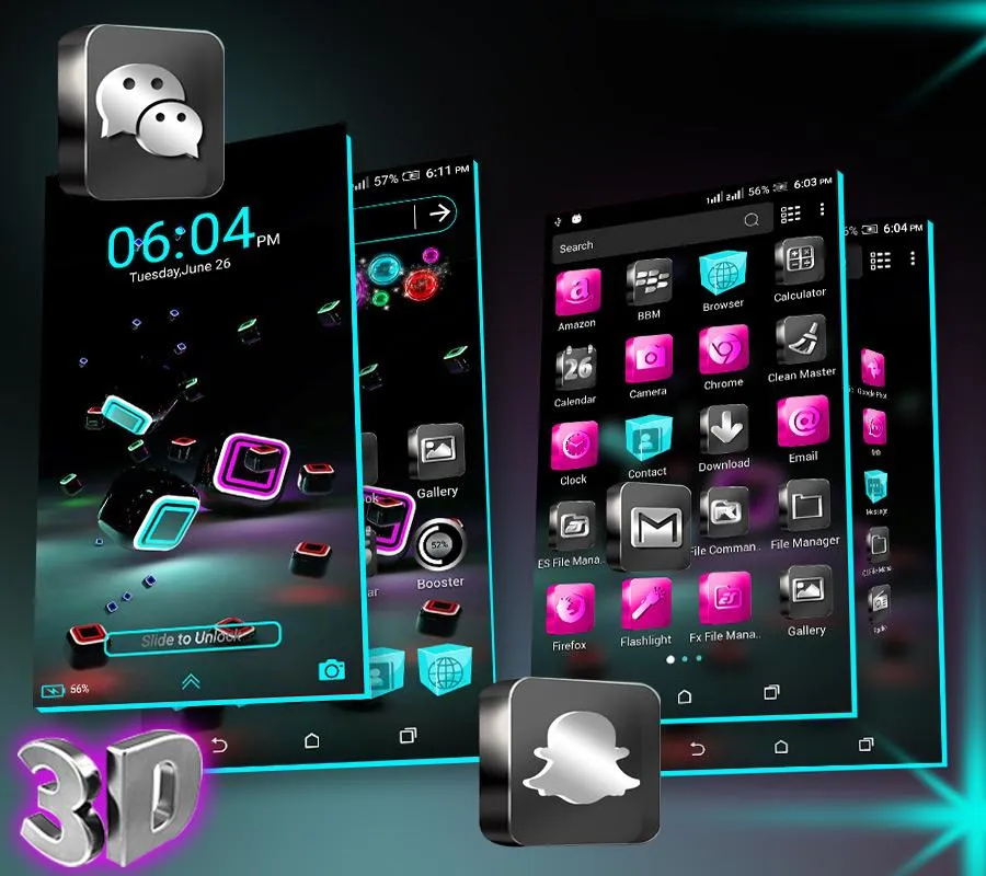 3D Icon Launcher Theme | Indus Appstore | Screenshot