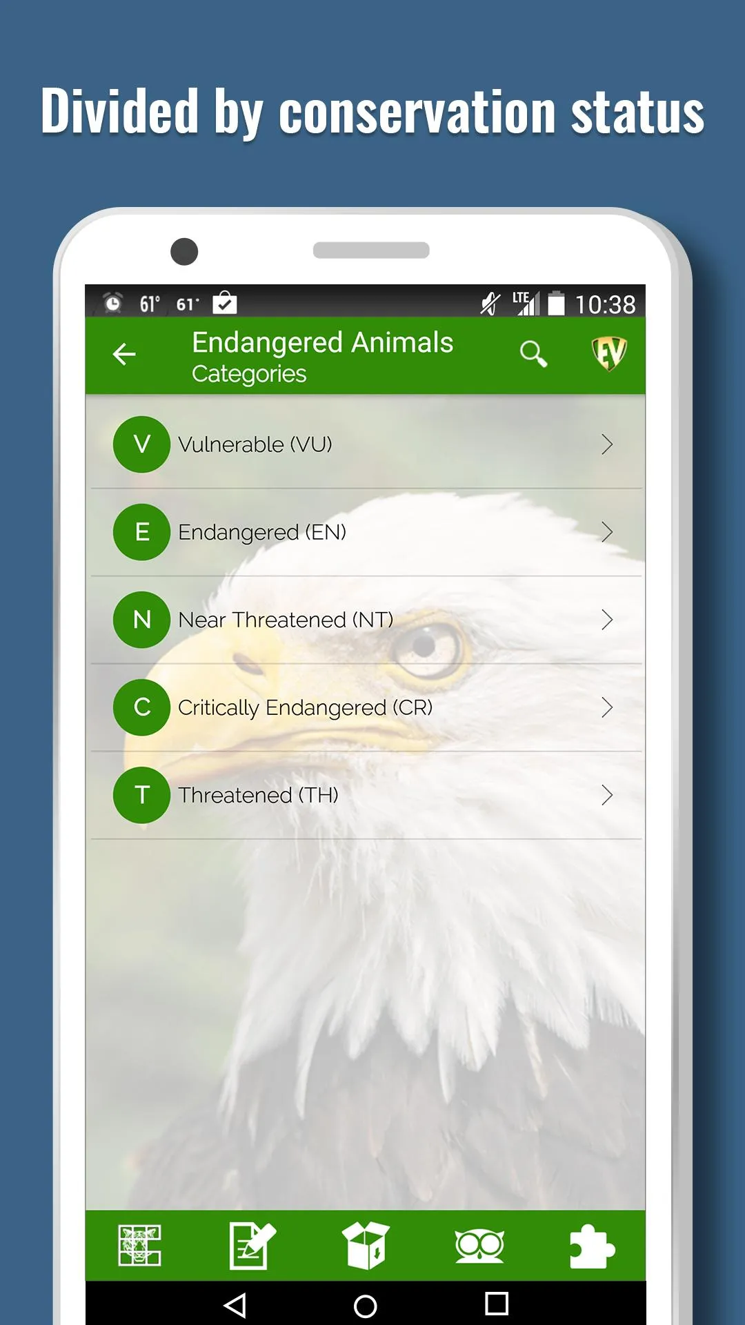 Endangered Animals Offline App | Indus Appstore | Screenshot