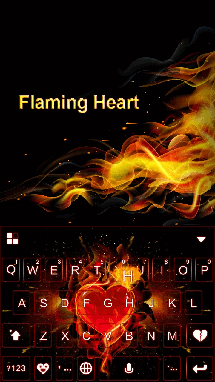 Flaming Heart Theme | Indus Appstore | Screenshot