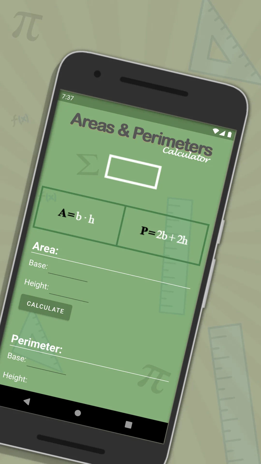 Areas & Perimeters Calculator | Indus Appstore | Screenshot