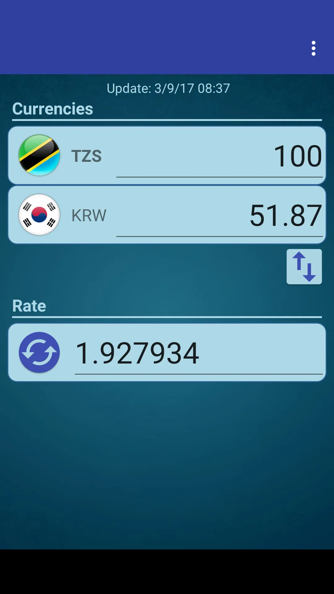 KRW Won x Tanzanian Shilling | Indus Appstore | Screenshot