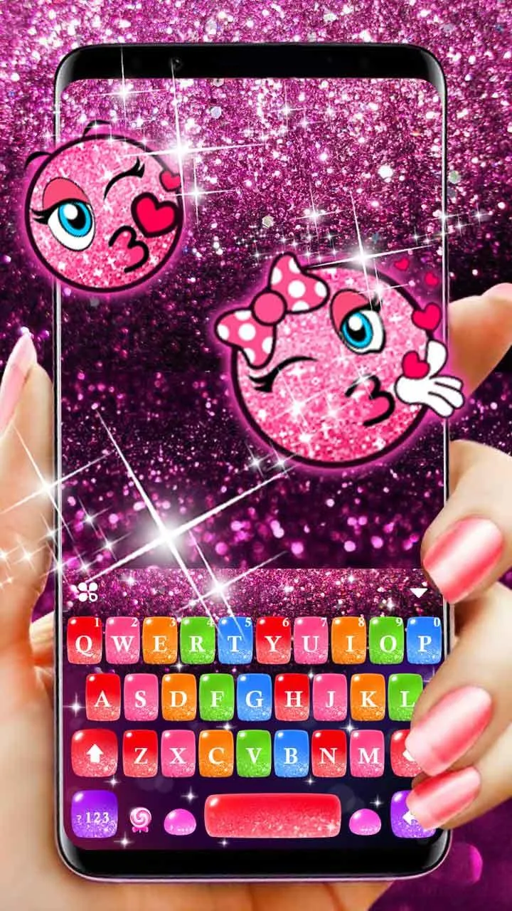 Colorful Glitter Keyboard Them | Indus Appstore | Screenshot