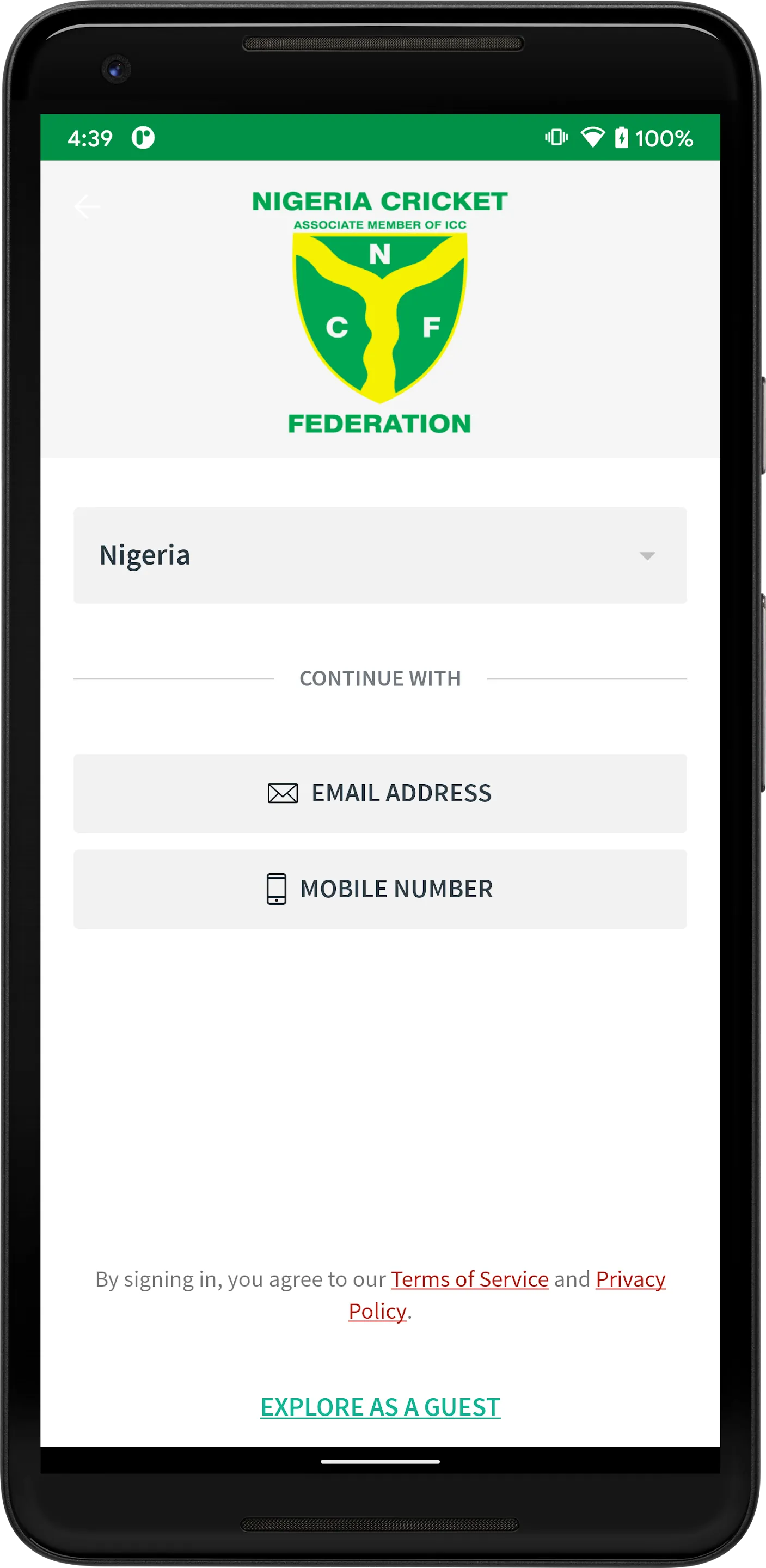 Nigeria Cricket Federation | Indus Appstore | Screenshot