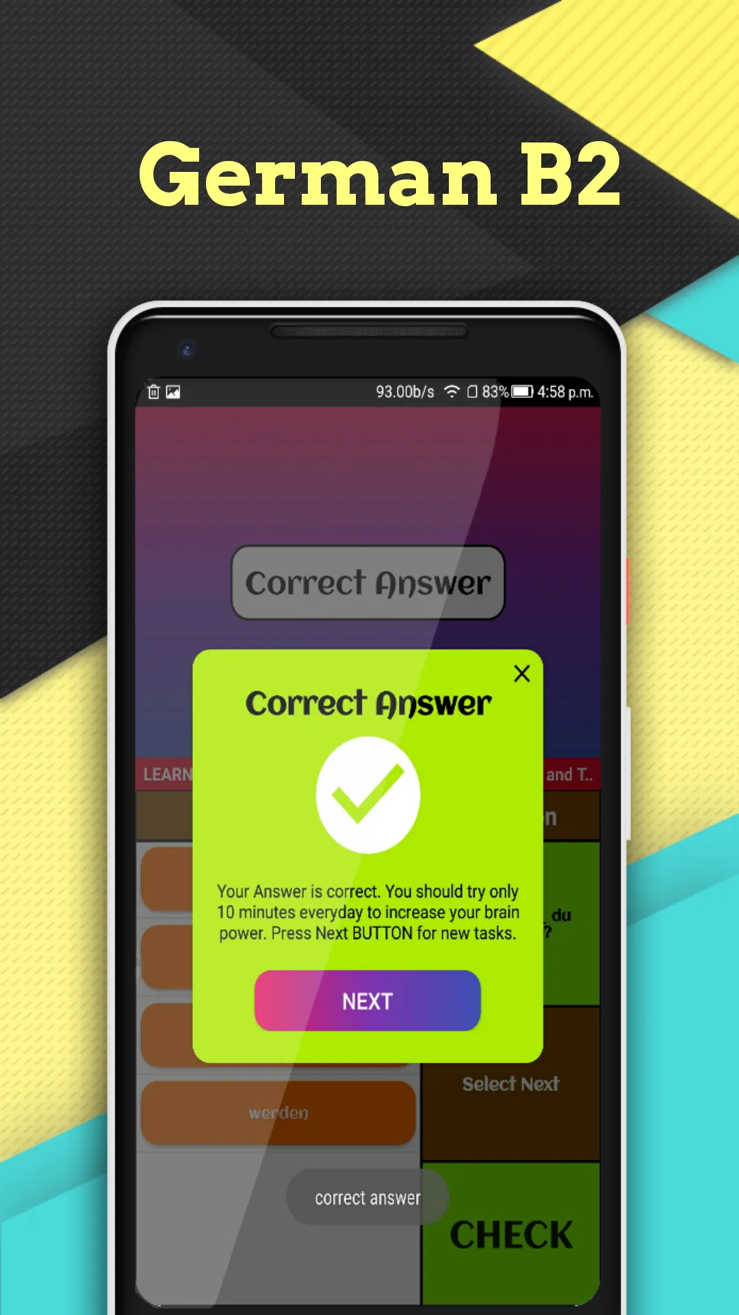 German Complete Grammar Test | Indus Appstore | Screenshot