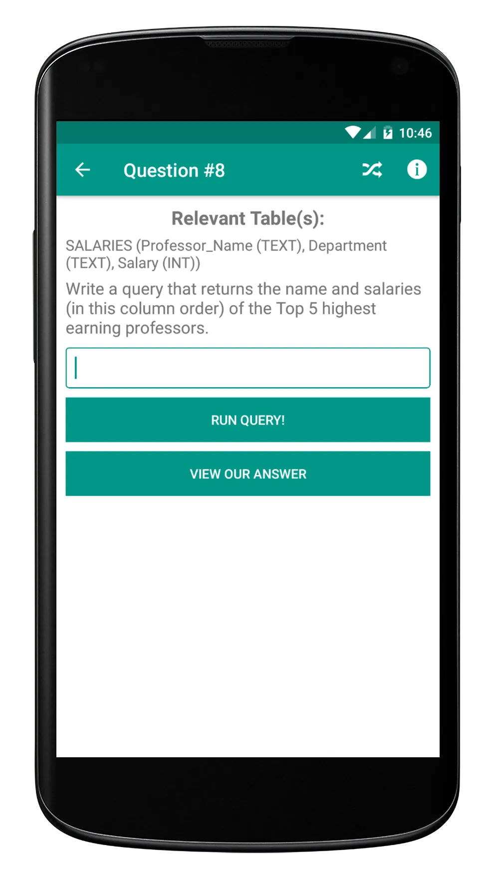 SQL Practice PRO - Learn DBs | Indus Appstore | Screenshot